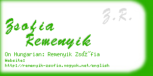 zsofia remenyik business card